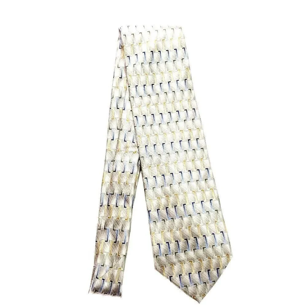 Jos A Bank Print Gray Geometric USA‎